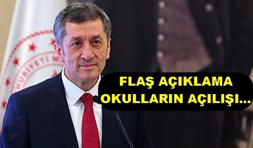 Ziya Selçuk'tan okulların seyreltilmiş eğitimle açılışı, uzaktan eğitim açıklaması